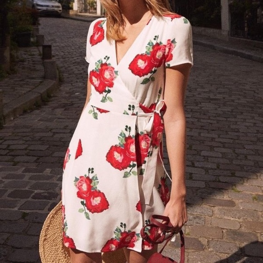 Sezane Anastasia Dress In Peony Print